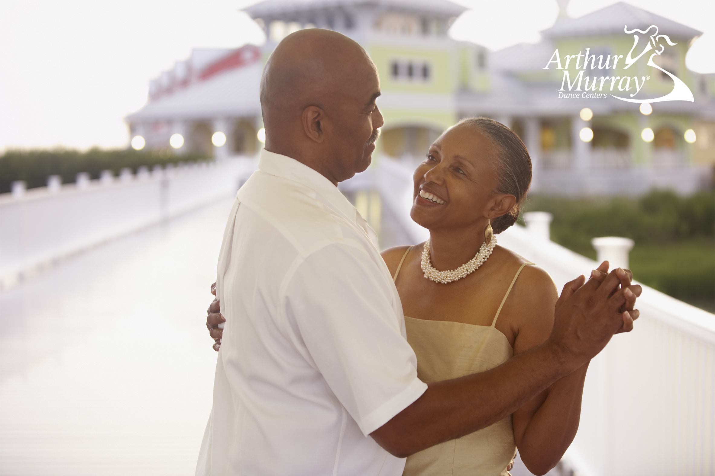 African American couple dancing